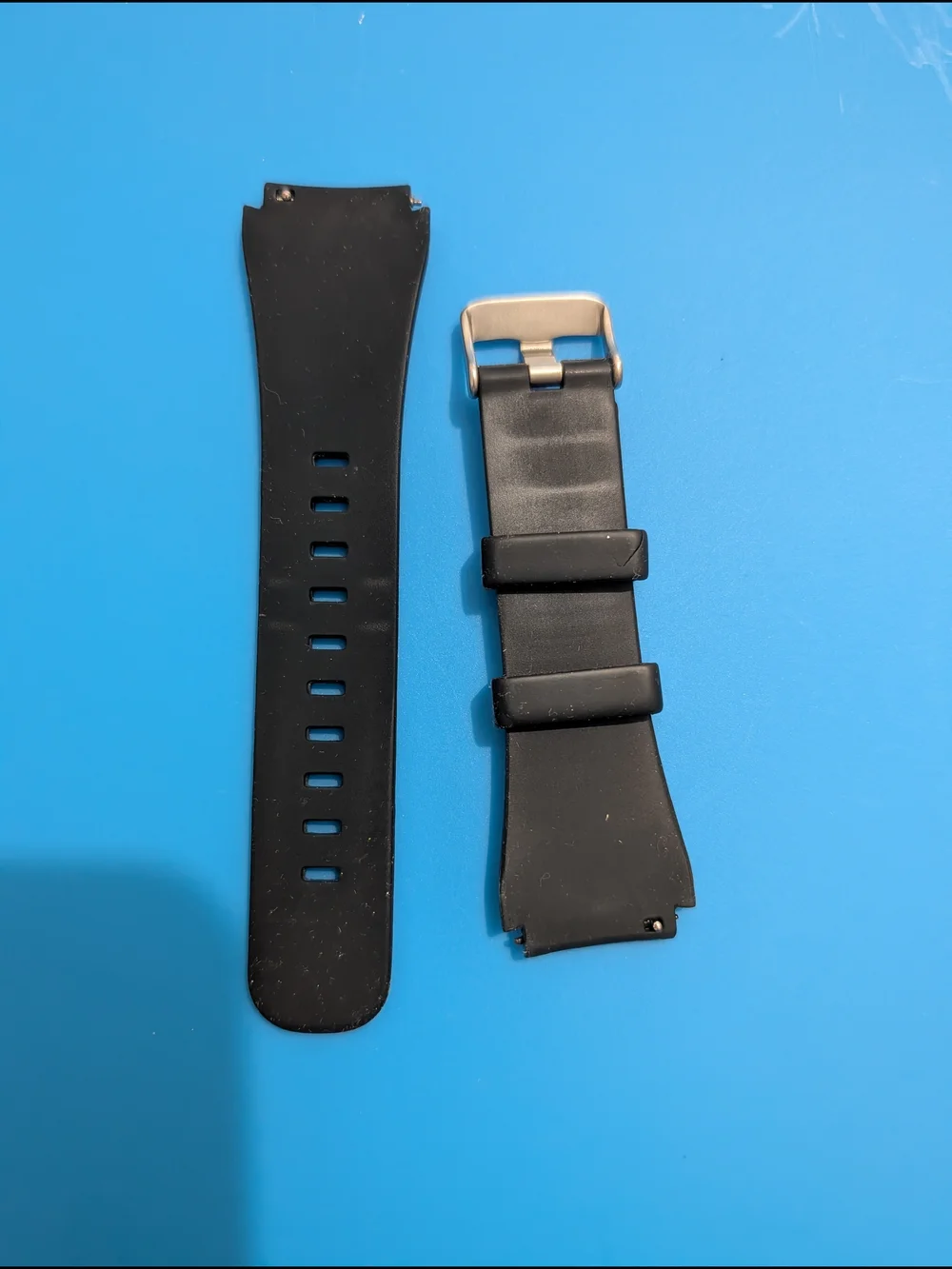Black Textured Silicone Watch Band